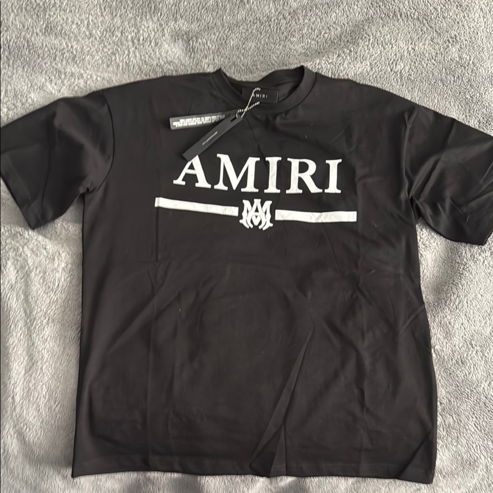 AMIRI Black Short Sleeve Tee Classic Crew Neck